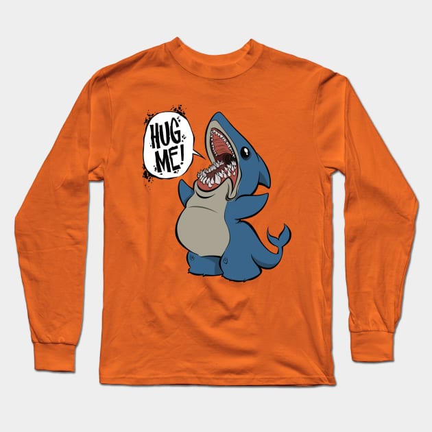 Hug Shark Long Sleeve T-Shirt by westinchurch